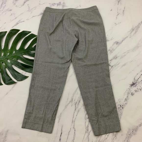 St John Womens Dress Pants Size 10 Light Gray Wool Straight Leg Flat Front - Picture 6 of 9